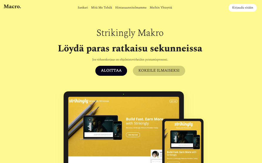 Macro Digital Product Template Strikinglyltä Macro Digital Product Template Strikinglyltä