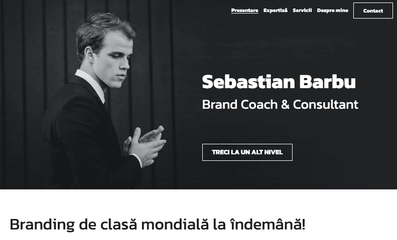Șablon Brand Coach de la Strikingly Șablon Brand Coach de la Strikingly