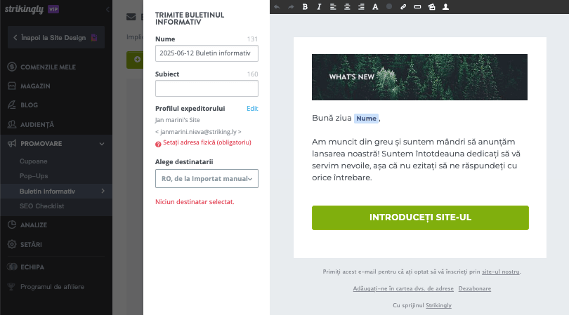 Marketing personalizat cu Strikingly - integrarea marketingului prin email Marketing personalizat cu Strikingly - integrarea marketingului prin email