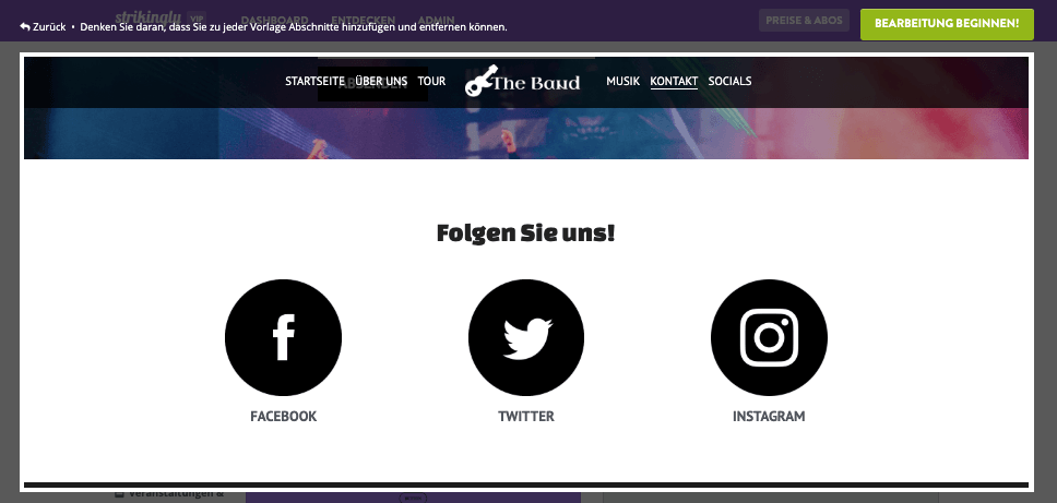 Integration von sozialen Medien Integration von sozialen Medien