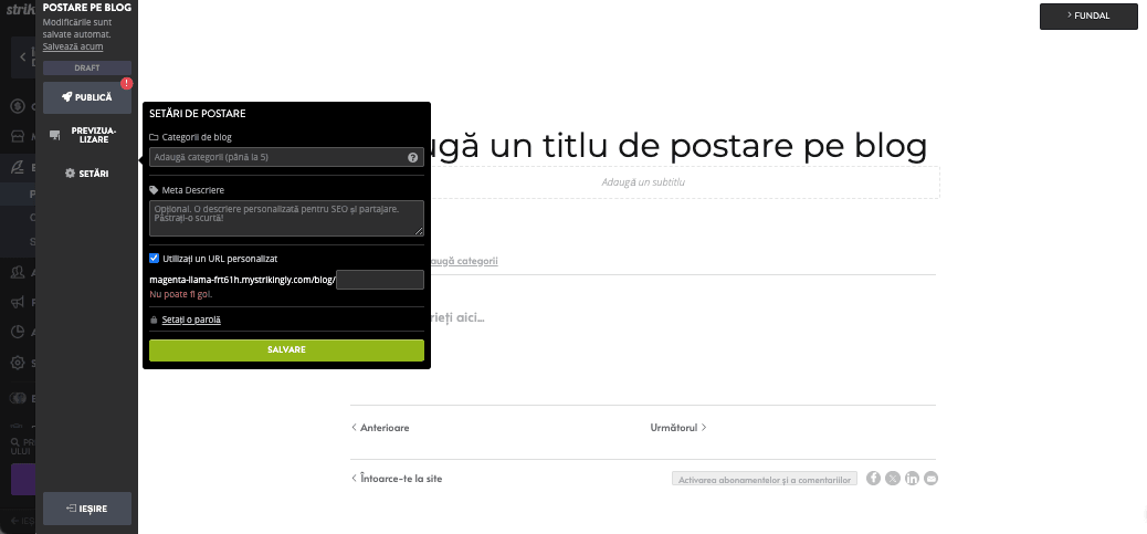 Cum să construiești un site de blog uimitor cu Strikingly - configurează setările SEO Cum să construiești un site de blog uimitor cu Strikingly - configurează setările SEO