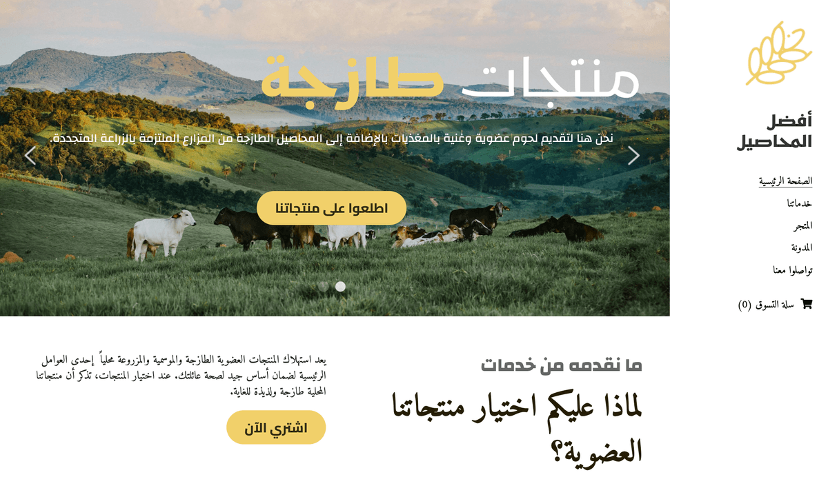 قالب Fresh FInest من Strikingly قالب Fresh FInest من Strikingly