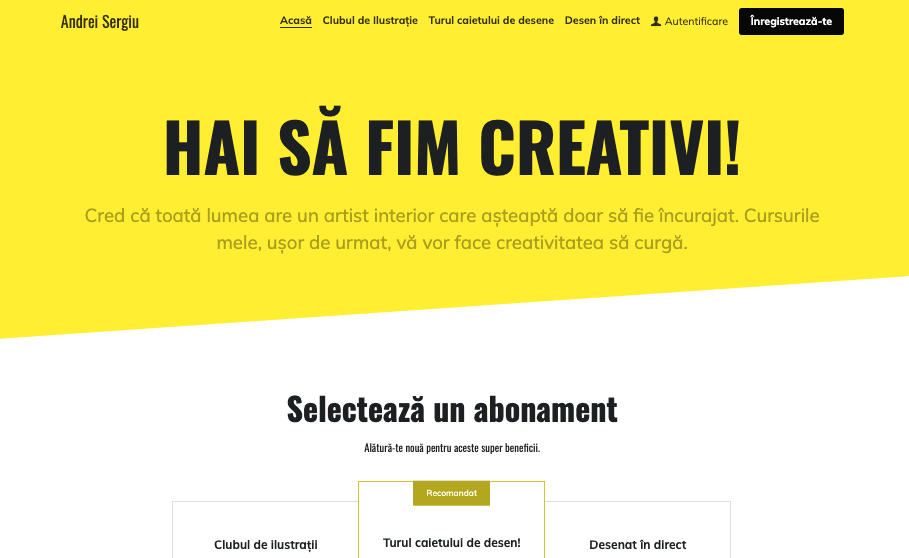 Să fim creativi cu șablonul de la Strikingly Să fim creativi cu șablonul de la Strikingly