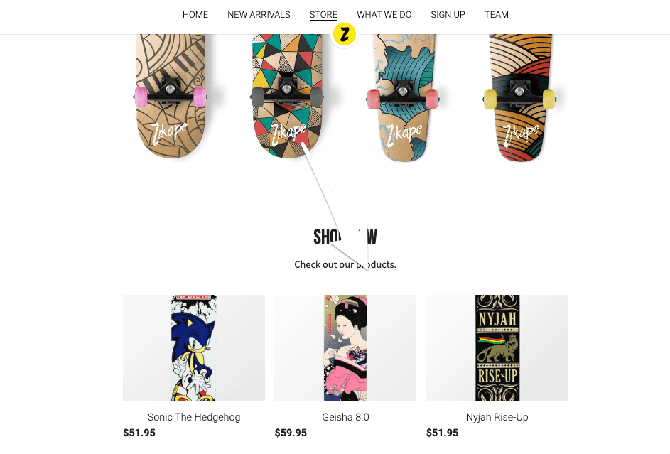 Zikape Szablon Sklepu Internetowego od Strikingly Zikape Szablon Sklepu Internetowego od Strikingly