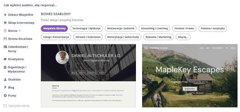 Jak założyć firmę zajmującą się projektowaniem krajobrazu ze Strikingly – Wybierz szablon Jak założyć firmę zajmującą się projektowaniem krajobrazu ze Strikingly – Wybierz szablon