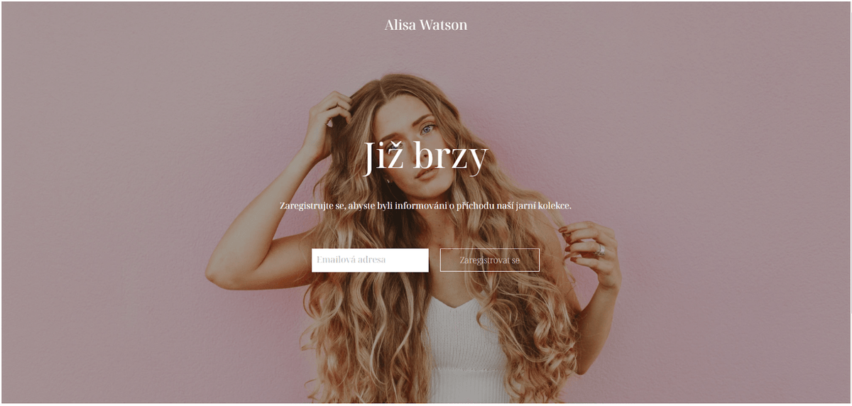 Šablona webu Alisa Watson od Strikingly Šablona webu Alisa Watson od Strikingly