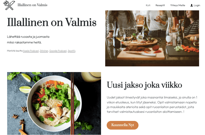 Dinner is Done -verkkosivumalli Strikinglyltä Dinner is Done -verkkosivumalli Strikinglyltä