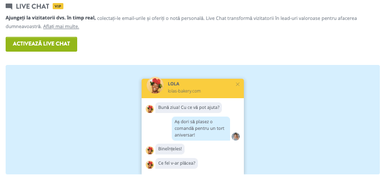 Funcția de live chat a Strikingly Funcția de live chat a Strikingly