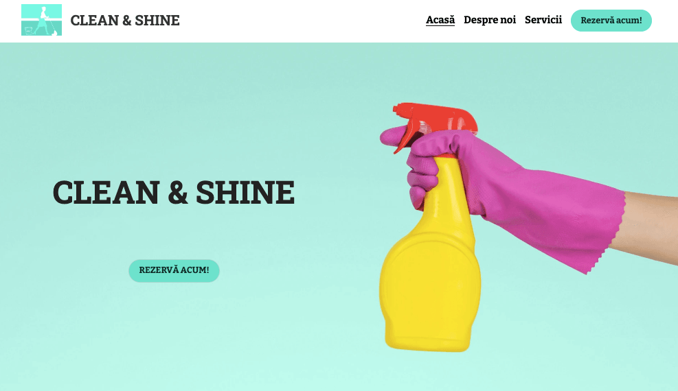 Template curat & strălucitor de la Strikingly Template curat & strălucitor de la Strikingly