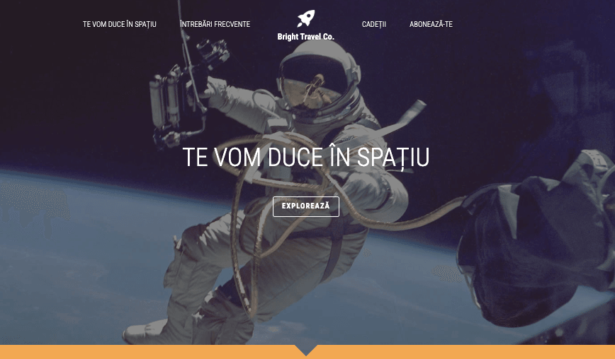 Șablon Bright Travel Startup de la Strikingly Șablon Bright Travel Startup de la Strikingly