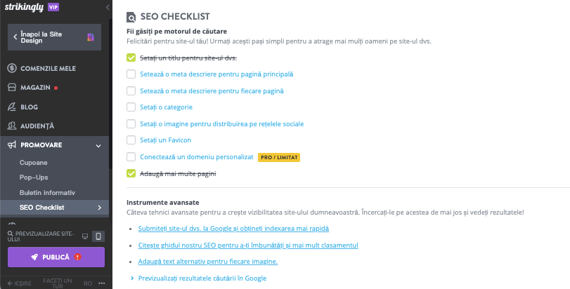 Cum să vinzi muzică online cu Strikingly - Folosește instrumentele SEO încorporate în Strikingly Cum să vinzi muzică online cu Strikingly - Folosește instrumentele SEO încorporate în Strikingly