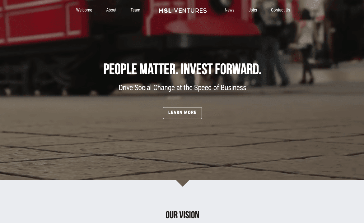 Szablon MSL Ventures od Strikingly Szablon MSL Ventures od Strikingly