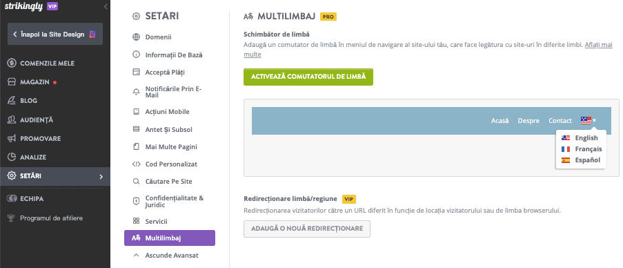 Strikingly pentru vânzări internaționale Strikingly pentru vânzări internaționale