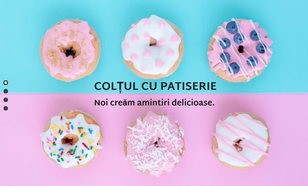 Șablon de site web cu o pagină Pastry Corner de la Strikingly Șablon de site web cu o pagină Pastry Corner de la Strikingly