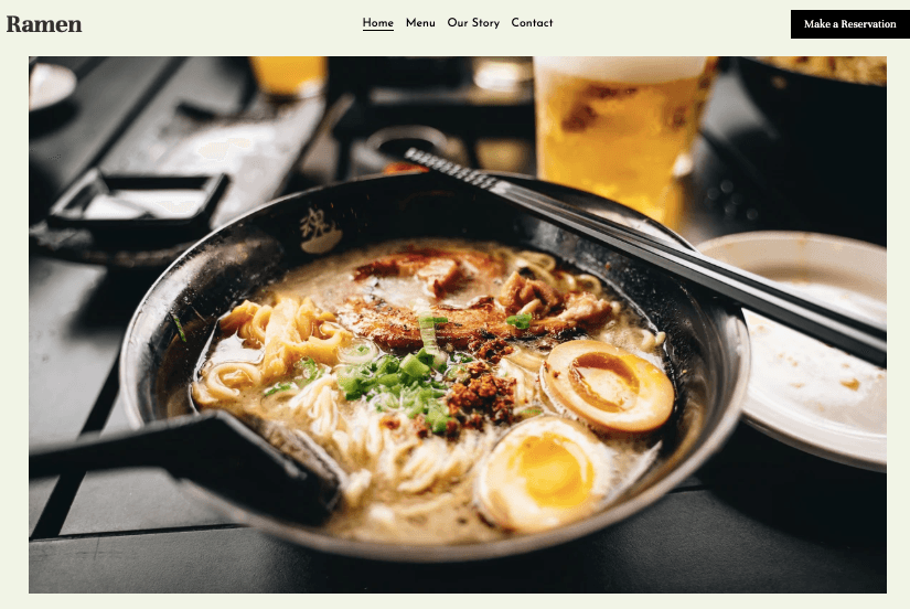 Ramen-ravintolan ruokablogimalli Ramen-ravintolan ruokablogimalli