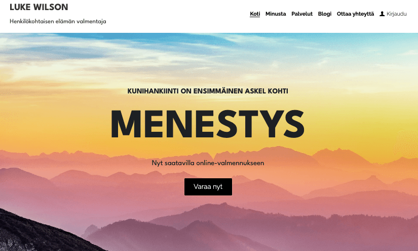 Henkilökohtaisen elämän valmentajan malli Strikinglyltä Henkilökohtaisen elämän valmentajan malli Strikinglyltä