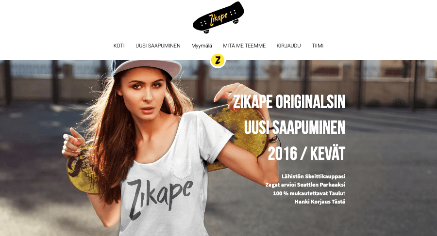 Zikape-verkkokauppapohja Zikape-verkkokauppapohja