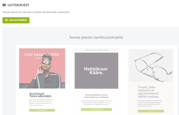 Strikinglyn uutiskirjeominaisuus Strikinglyn uutiskirjeominaisuus
