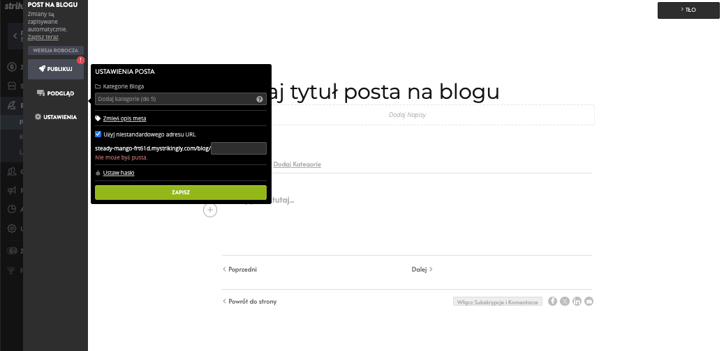 Jak zbudować oszałamiającą witrynę blogową za pomocą Strikingly - Konfigurowanie ustawień SEO Jak zbudować oszałamiającą witrynę blogową za pomocą Strikingly - Konfigurowanie ustawień SEO