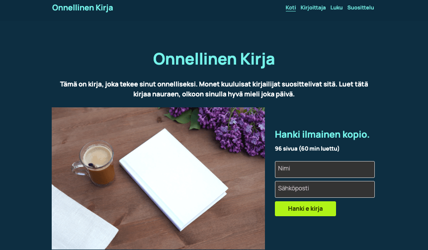 HappyBook-malli Strikinglystä HappyBook-malli Strikinglystä