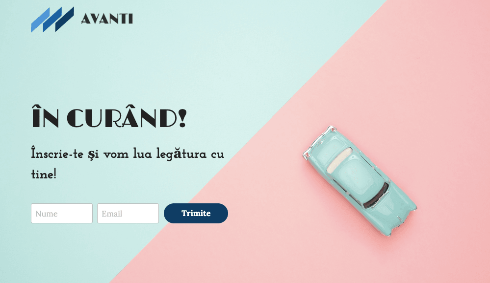 Șablonul Avanti de la Strikingly Șablonul Avanti de la Strikingly