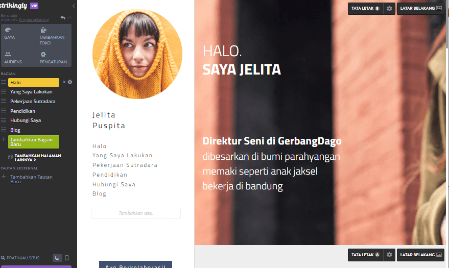 situs web pribadi - Memanfaatkan Strikingly - alat pengeditan sederhana memungkinkan penyesuaian yang mudah situs web pribadi - Memanfaatkan Strikingly - alat pengeditan sederhana memungkinkan penyesuaian yang mudah