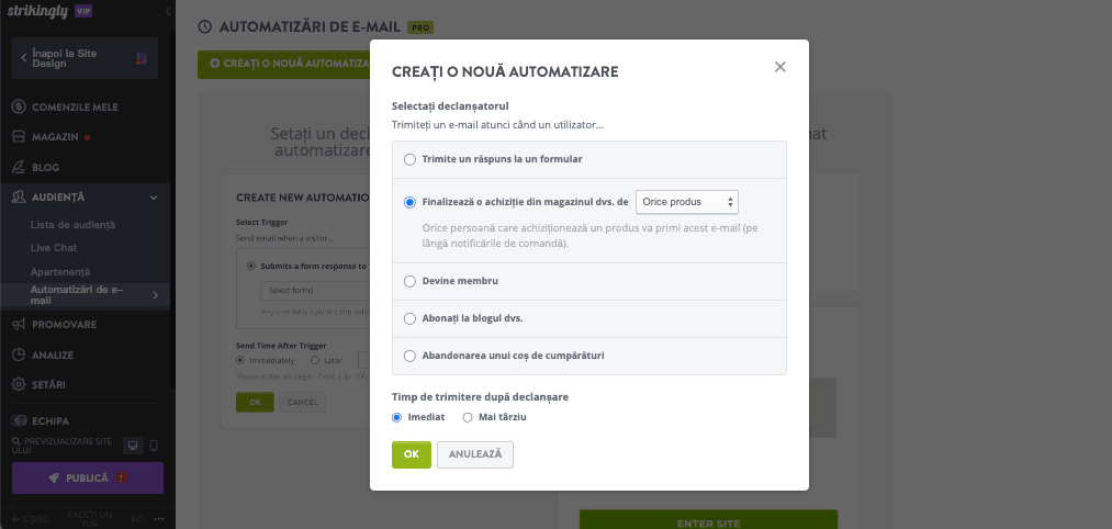 Cum poate Strikingly să ajute cu email marketing - campanii automate de email Cum poate Strikingly să ajute cu email marketing - campanii automate de email