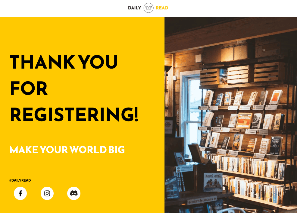 قالب القراءة اليومية من Strikingly قالب القراءة اليومية من Strikingly