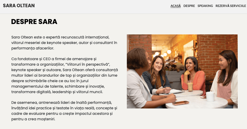 Șablonul de consultanță în management Sarah Worthy de la Strikingly Șablonul de consultanță în management Sarah Worthy de la Strikingly