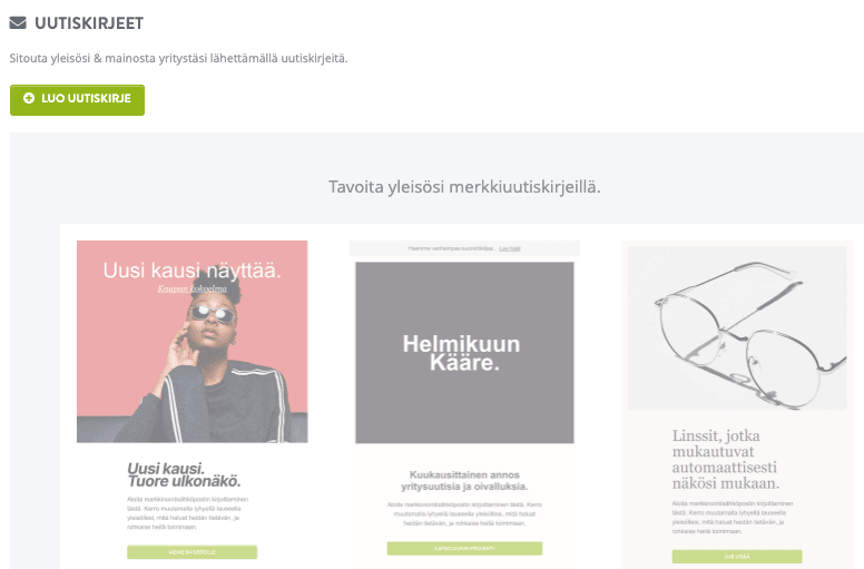 Strikinglyn uutiskirjeominaisuus Strikinglyn uutiskirjeominaisuus