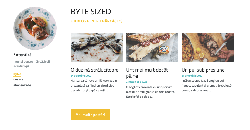 Șablon de blog Byte Sized de la Strikingly Șablon de blog Byte Sized de la Strikingly