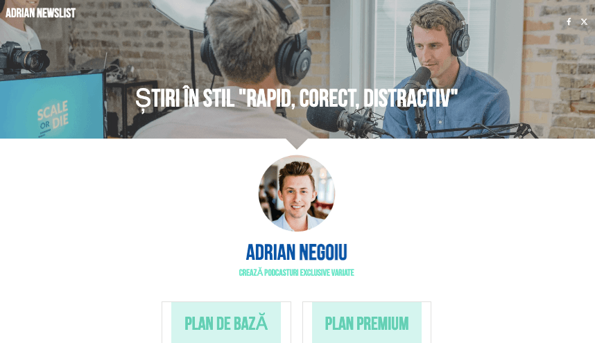 Podcasturi șablon de site web de la Strikingly Podcasturi șablon de site web de la Strikingly