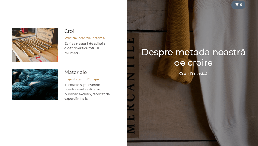 Șablonul de magazin Perspective de la Strikingly Șablonul de magazin Perspective de la Strikingly