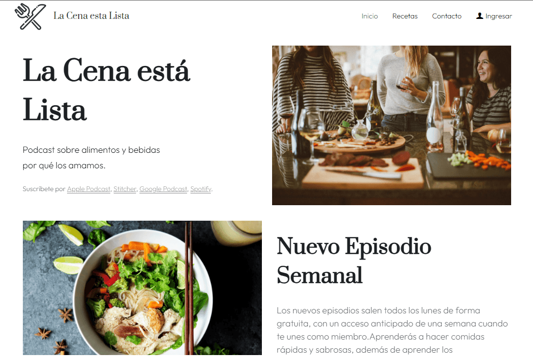Dinner is Done Blog Template from Strikingly Dinner is Done Blog Template from Strikingly