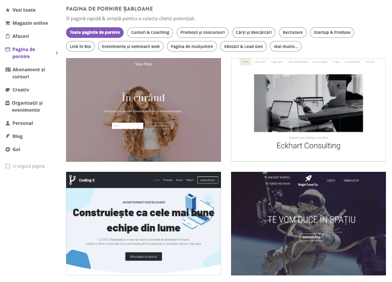 idei creative pentru website - șabloanele impresionante ale Strikingly idei creative pentru website - șabloanele impresionante ale Strikingly