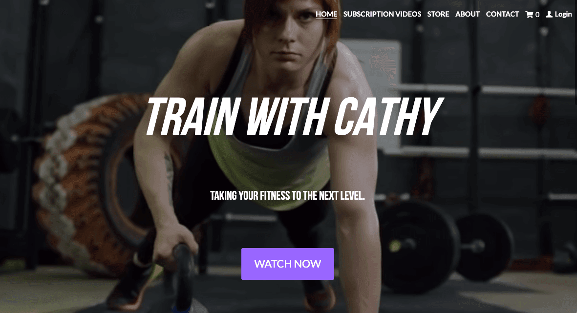 Szablon "Train with Cathy" z Strikingly Szablon "Train with Cathy" z Strikingly