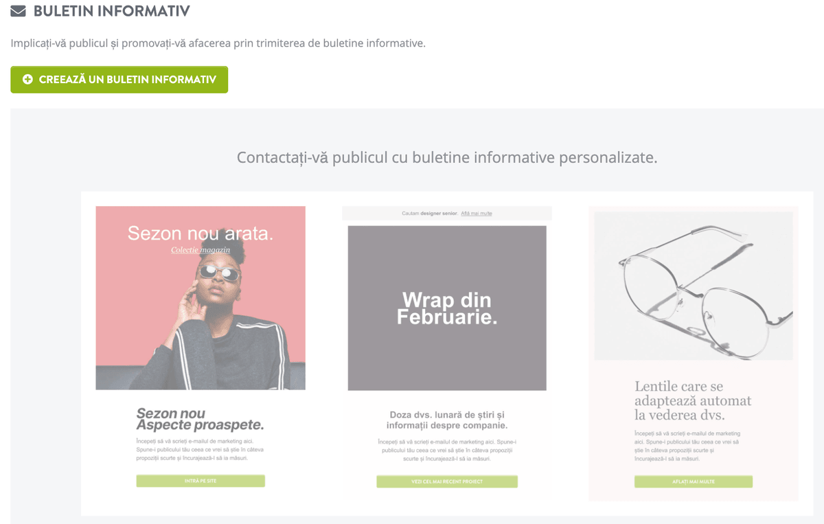 Buletin informativ Strikingly Buletin informativ Strikingly