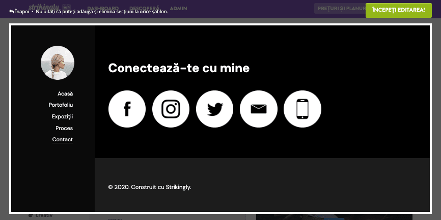 Strikingly - Un instrument indispensabil pentru un antreprenor digital - Integrare cu rețelele sociale Strikingly - Un instrument indispensabil pentru un antreprenor digital - Integrare cu rețelele sociale