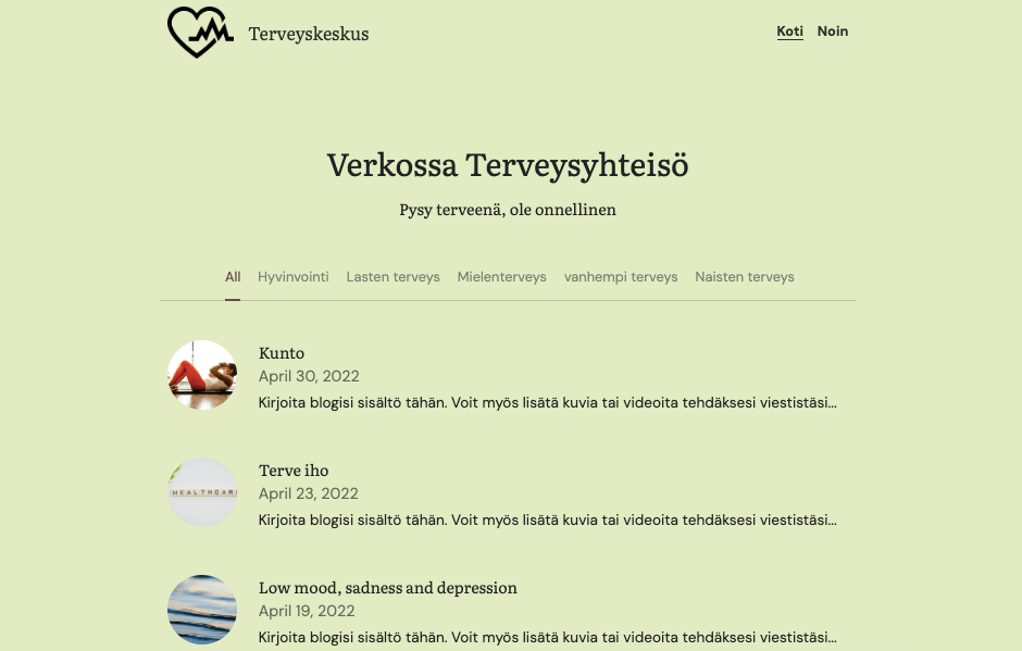 Strikinglyn Health Center -malli Strikinglyn Health Center -malli