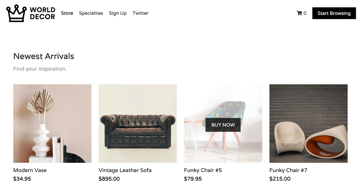 Szablon Sklepu Meblowego Word Decor Online z Strikingly Szablon Sklepu Meblowego Word Decor Online z Strikingly