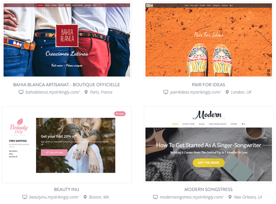 Imagine de pe pagina Discover a Strikingly Imagine de pe pagina Discover a Strikingly