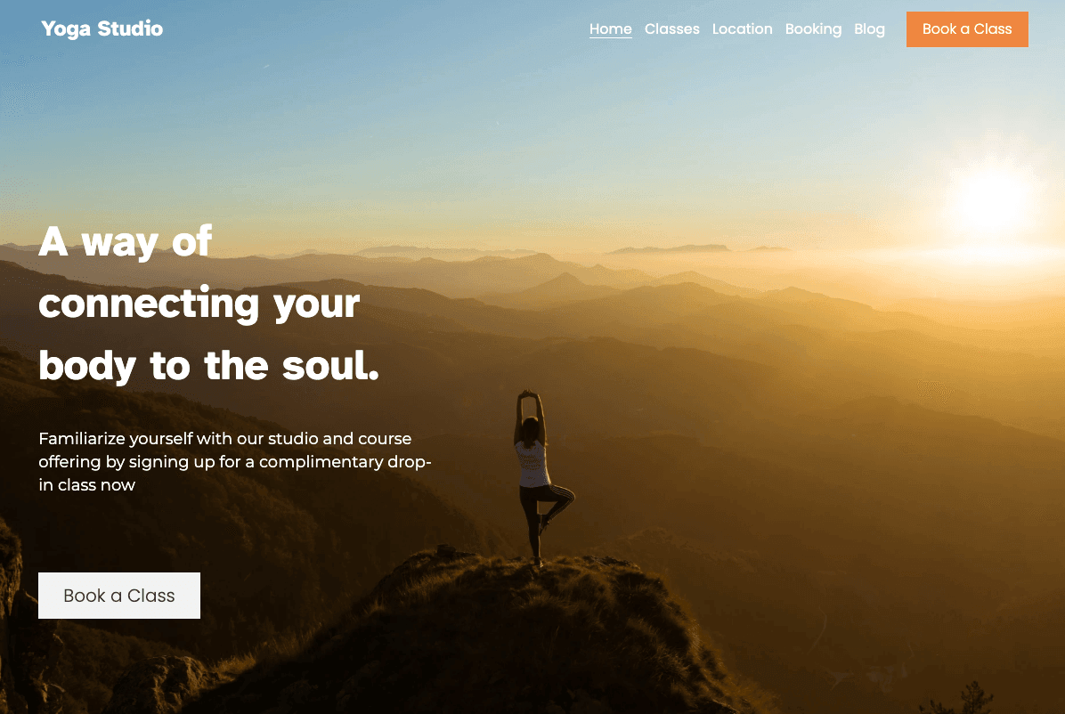 Szablon Yoga od Strikingly Szablon Yoga od Strikingly