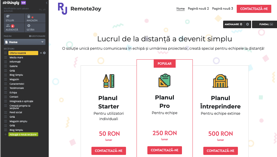 Editor de site-uri web Strikingly Editor de site-uri web Strikingly
