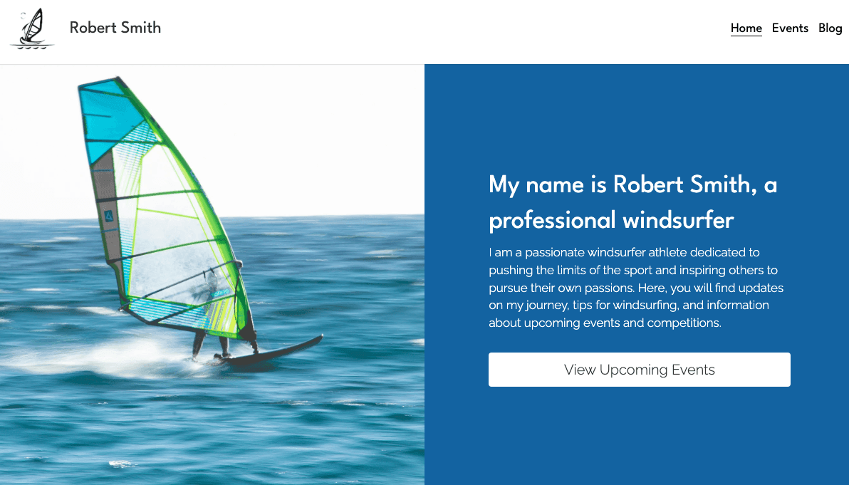 Szablon Windsurfer od Strikingly Szablon Windsurfer od Strikingly