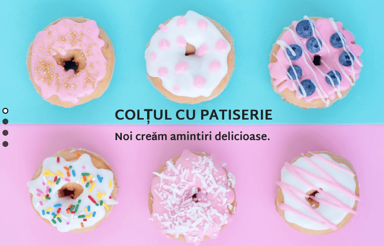 Șablonul Pastry Corner de la Strikingly Șablonul Pastry Corner de la Strikingly