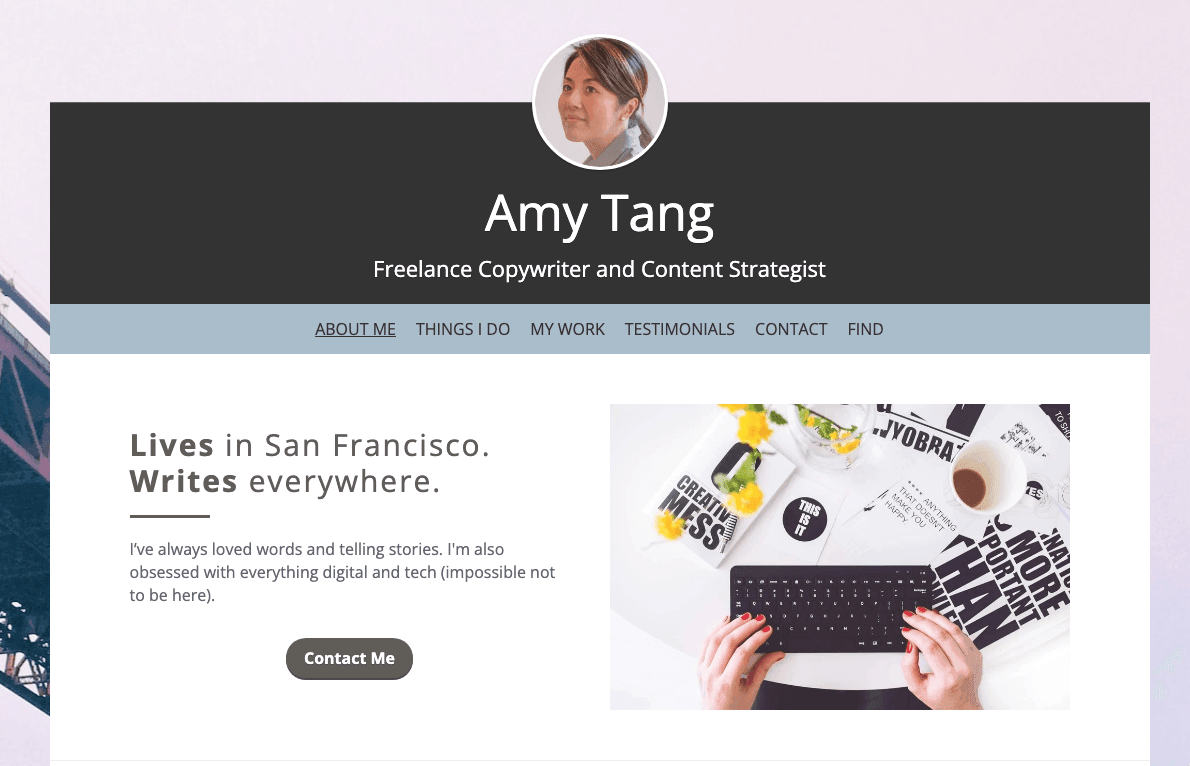 Szablon Profilu ze Strikingly Szablon Profilu ze Strikingly