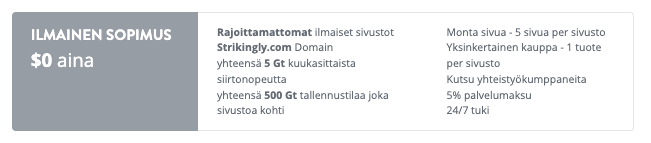 Halpa webhotelli Strikinglyssä - Käytä ilmaispakettia Halpa webhotelli Strikinglyssä - Käytä ilmaispakettia