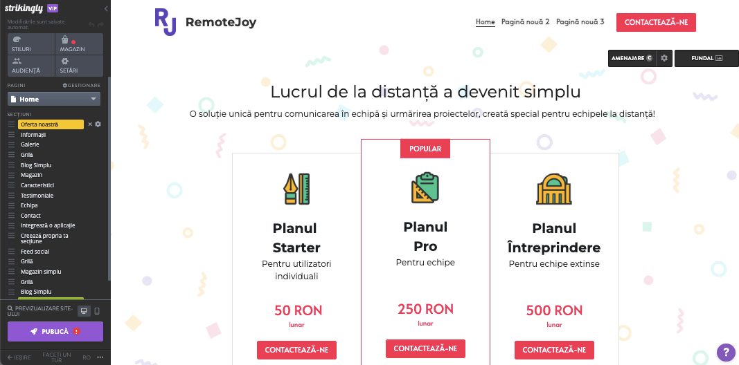 Cum să utilizați Strikingly pentru a gestiona opțiunile de produs - Navigați la secțiunea magazin online Cum să utilizați Strikingly pentru a gestiona opțiunile de produs - Navigați la secțiunea magazin online