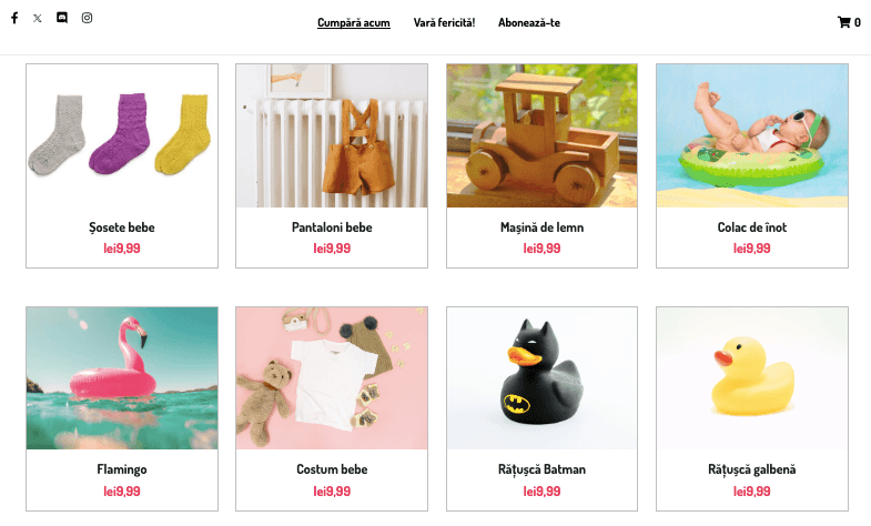 Șablon magazin online Peggi de la Strikingly Șablon magazin online Peggi de la Strikingly