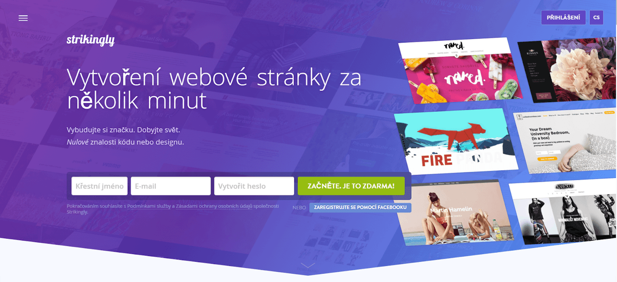 Strikingly přihlašovací stránka Strikingly přihlašovací stránka